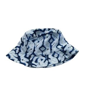 Sterling Baby Hat White Blue Geometric